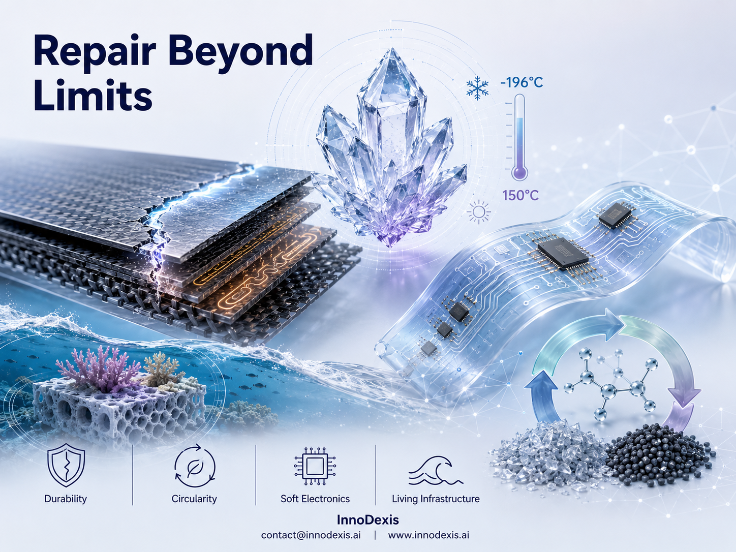 A Thousand-Cycle Self-Healing Composite and a Material That Repairs at 196 Degrees Celsius Lead 31 Research Signals as Defence Agencies Fund the Field's Most Advanced Results