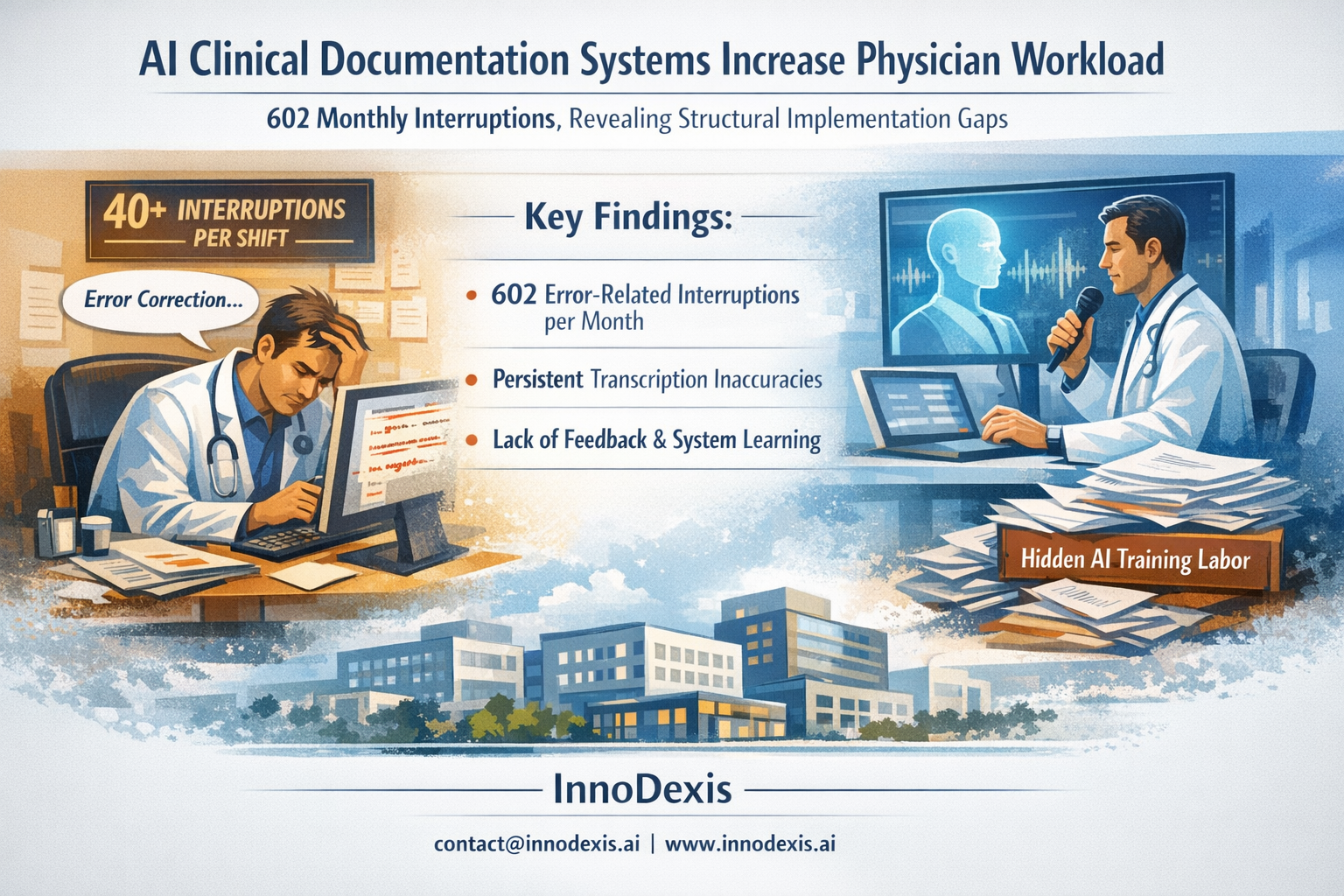 AI Clinical Documentation Systems Increase Physician Workload with 602 Monthly Interruptions, Revealing Structural Implementation Gaps