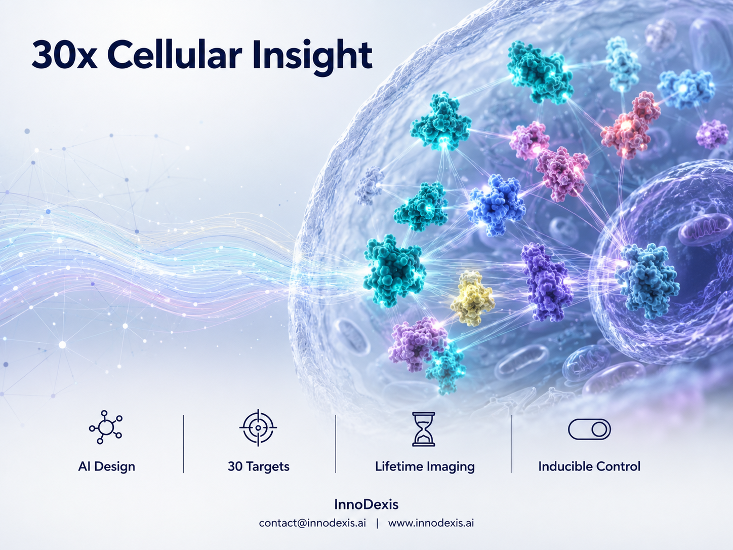 AI-Designed Synthetic Proteins Enable Simultaneous Tracking of 30 Cellular Targets as De Novo Protein Design Reshapes Biological Imaging