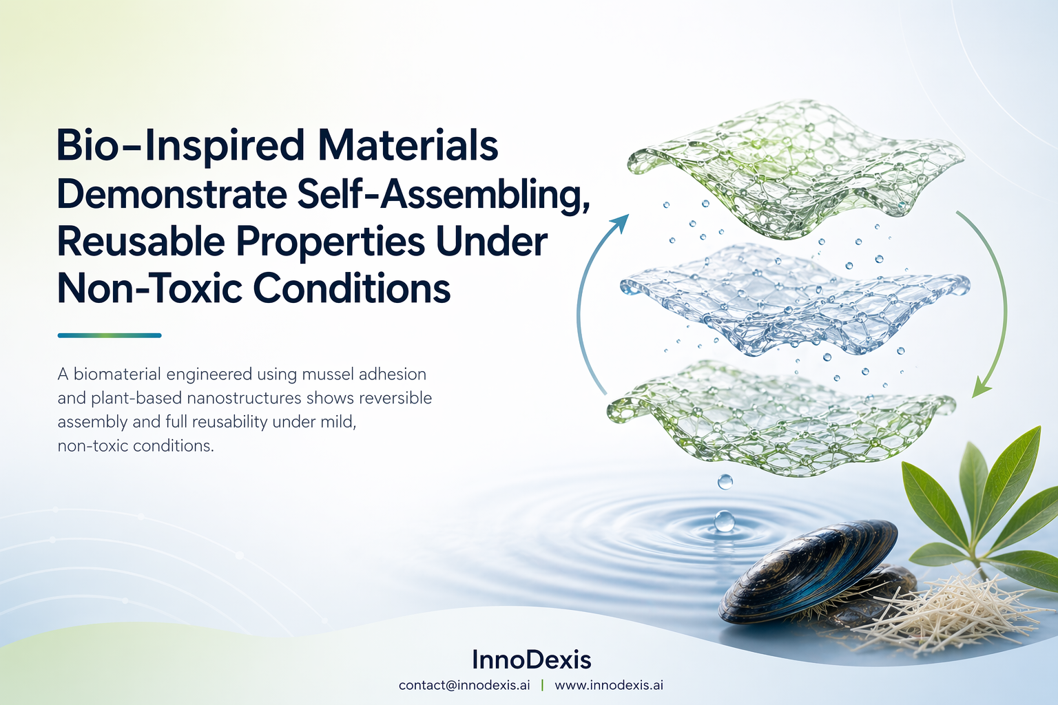 Bio-Inspired Materials Demonstrate Self-Assembling, Reusable Properties Under Non-Toxic Conditions