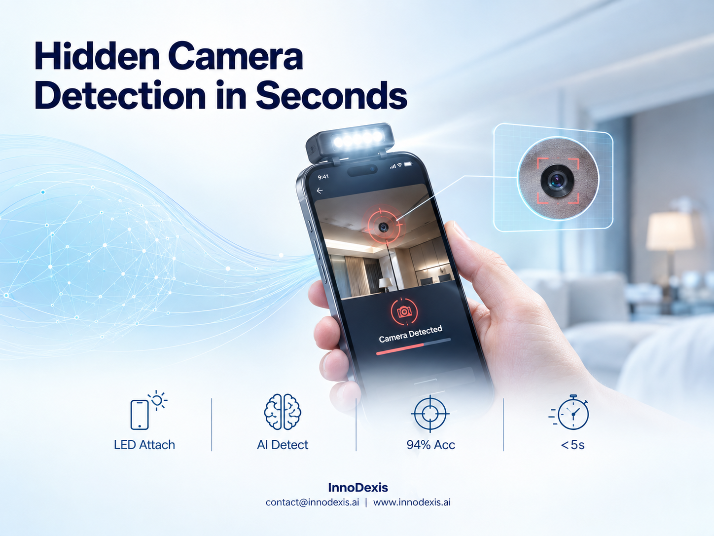 KAIST and Singapore Researchers Develop $7 Smartphone Attachment That Detects Hidden Cameras with 94% Accuracy in Under Five Seconds