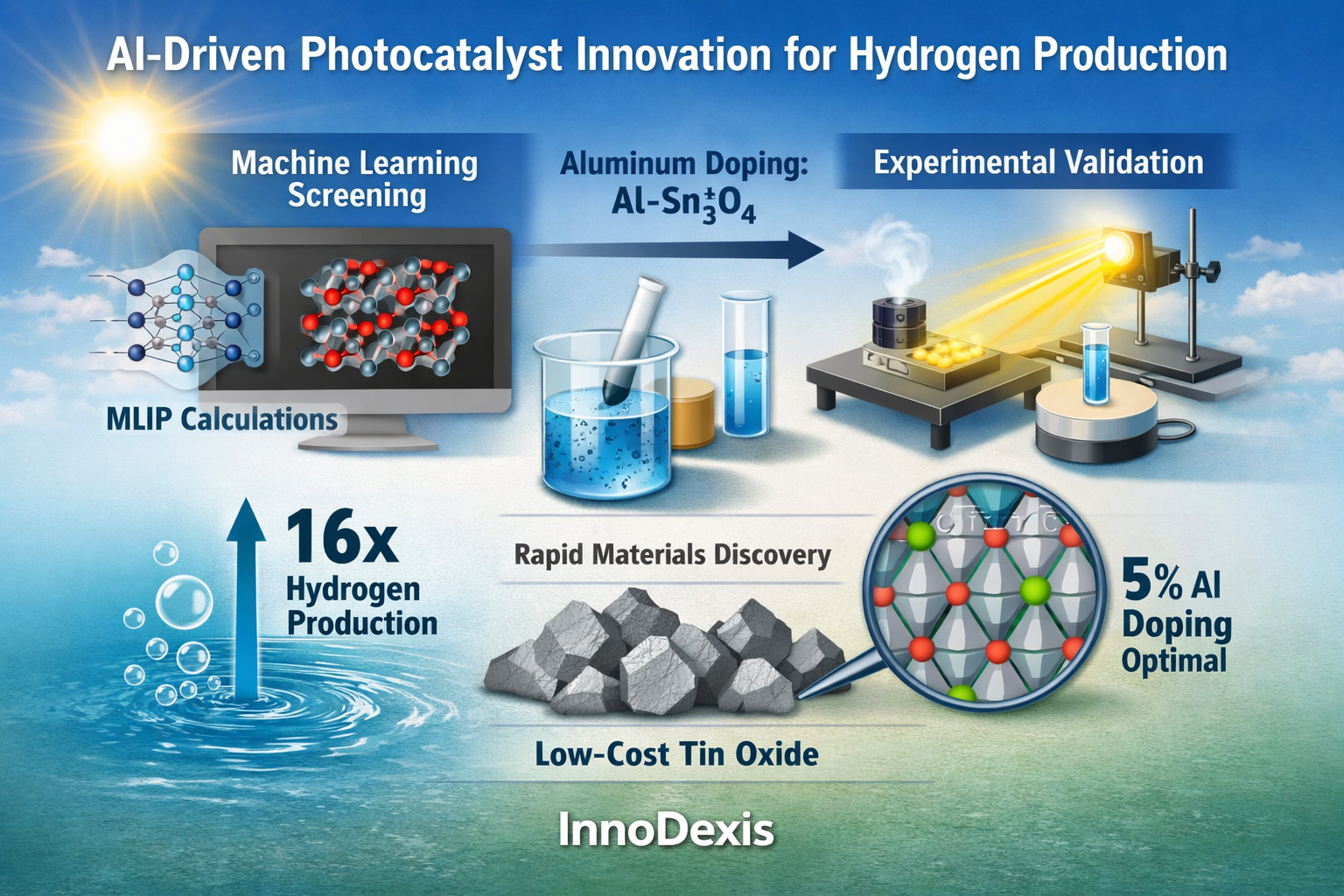 Machine Learning Accelerates Photocatalyst Discovery for Hydrogen Production — 16× Performance Increase Demonstrated in Japan