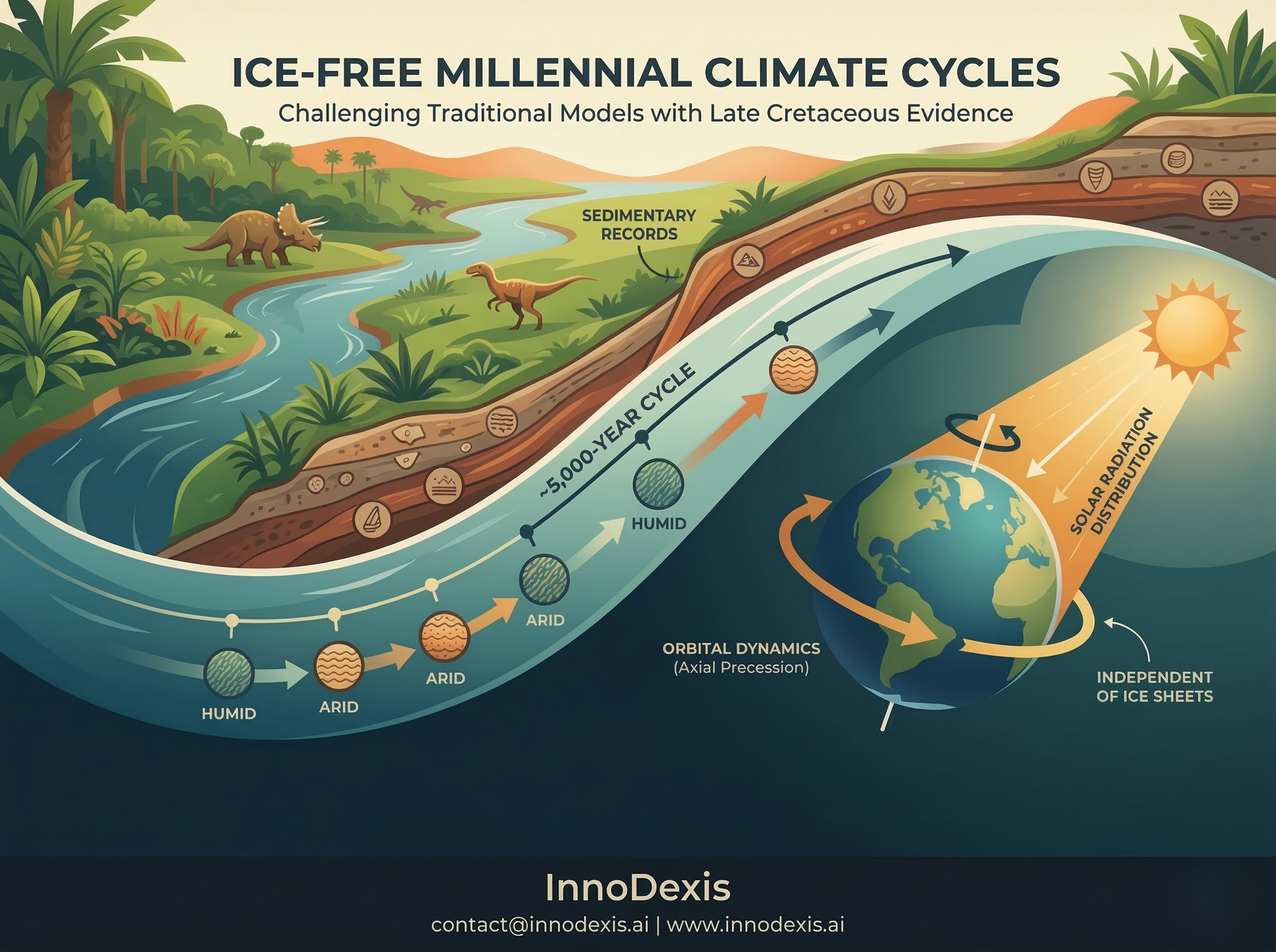 Millennial-Scale Climate Cycles Observed Without Ice Sheets Challenge Established Climate Models
