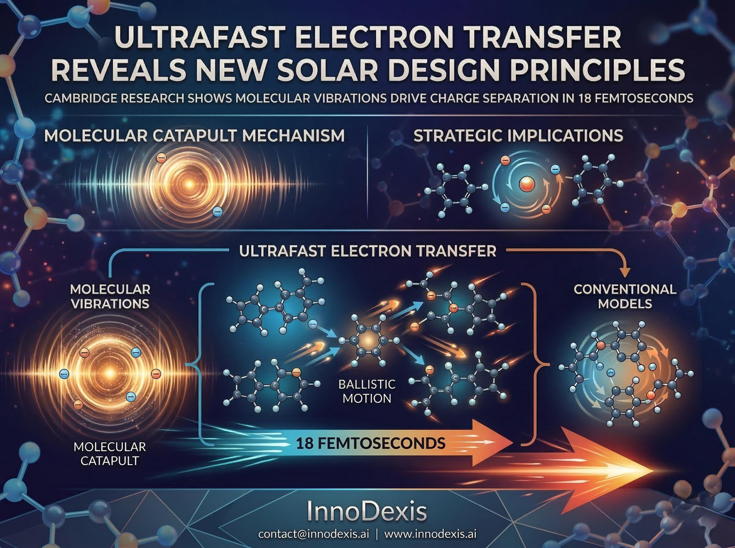 Ultrafast Electron Transfer Observed in 18 Femtoseconds Signals New Design Principles for Solar Energy Materials
