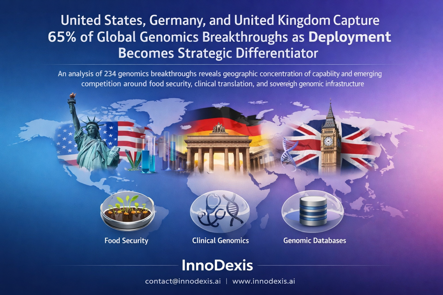 United States, Germany, and United Kingdom Capture 65% of Global Genomics Breakthroughs as Deployment Becomes Strategic Differentiator